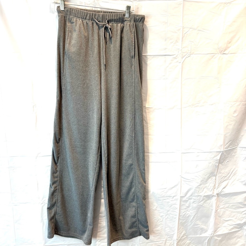 Redfinch Brushed Fleece Gray Wide Leg Pants SZ M NWOT